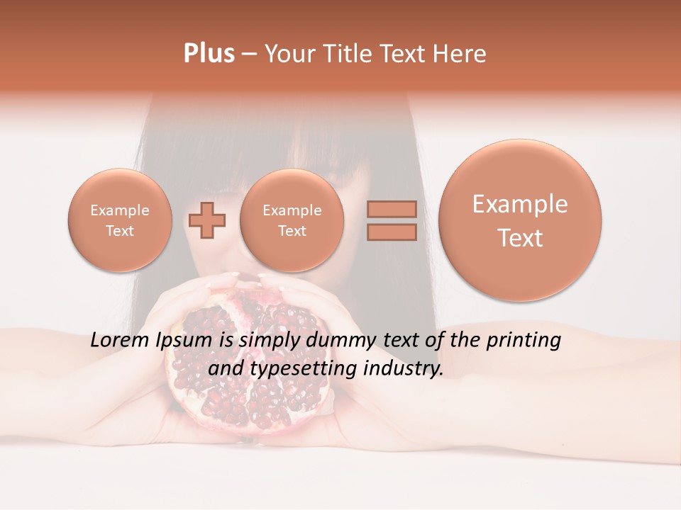 Female Hair Happy PowerPoint Template