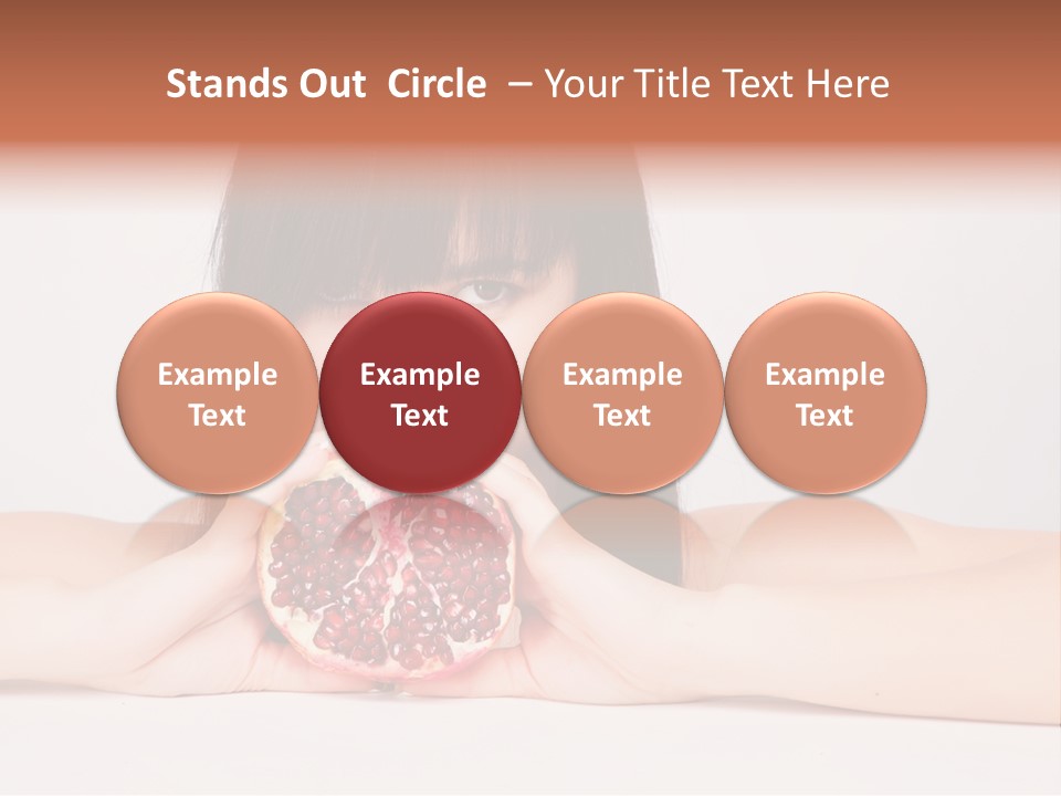 Female Hair Happy PowerPoint Template