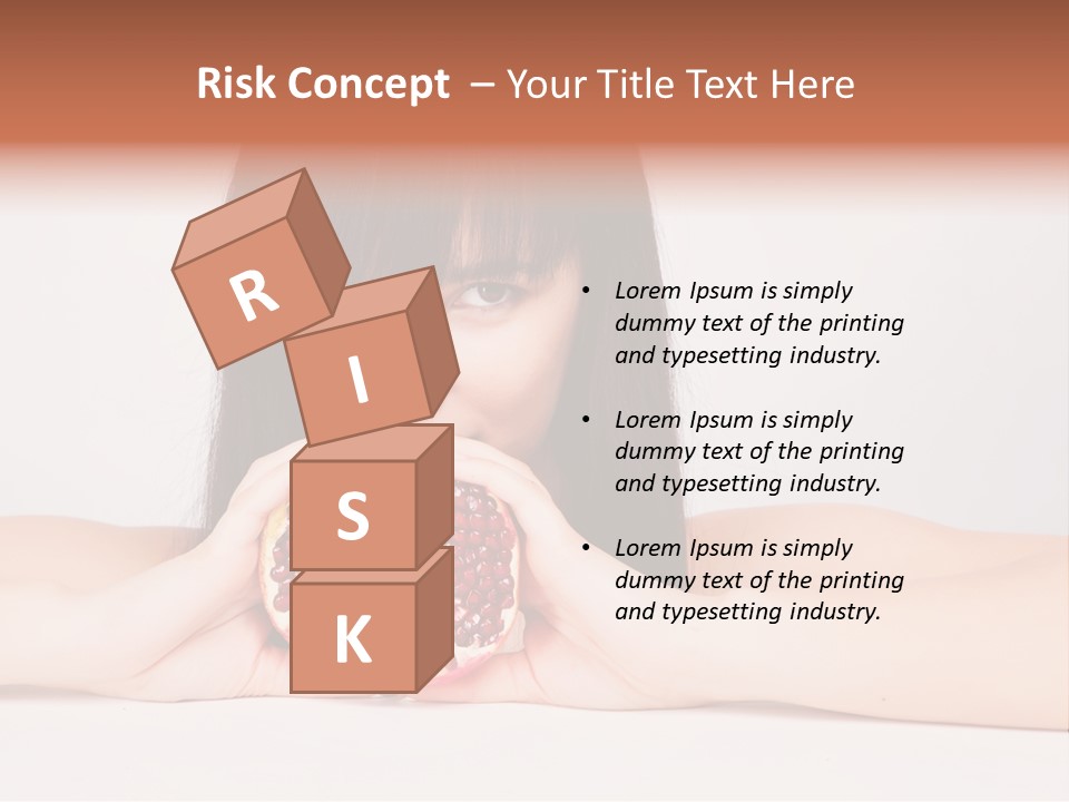 Female Hair Happy PowerPoint Template