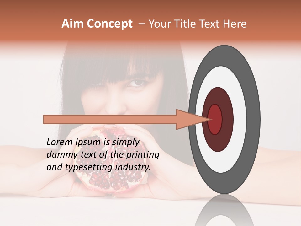 Female Hair Happy PowerPoint Template