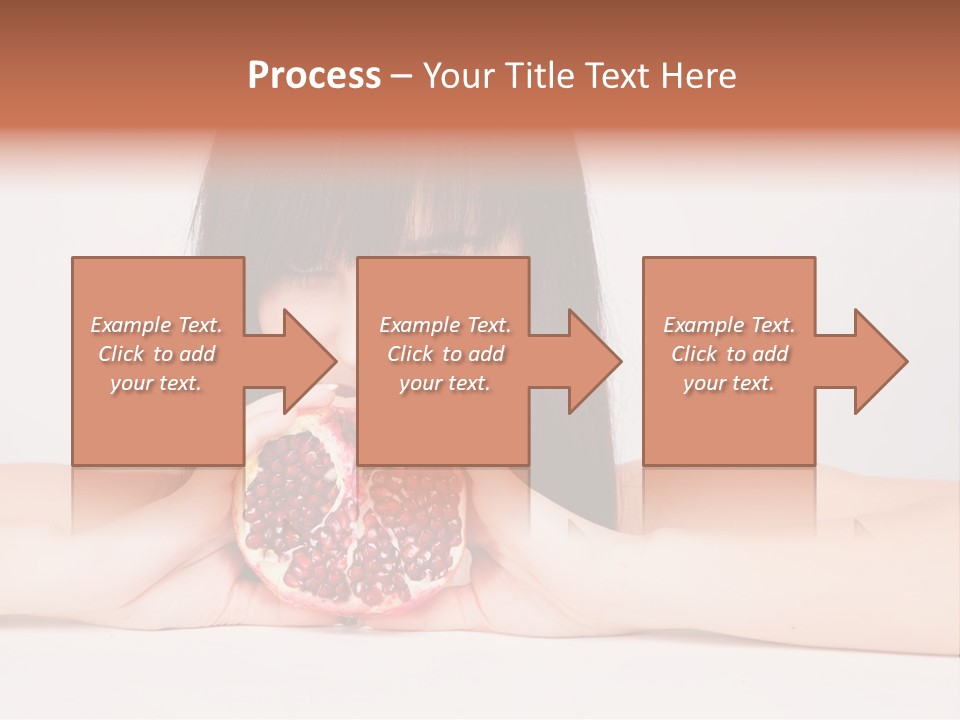 Female Hair Happy PowerPoint Template