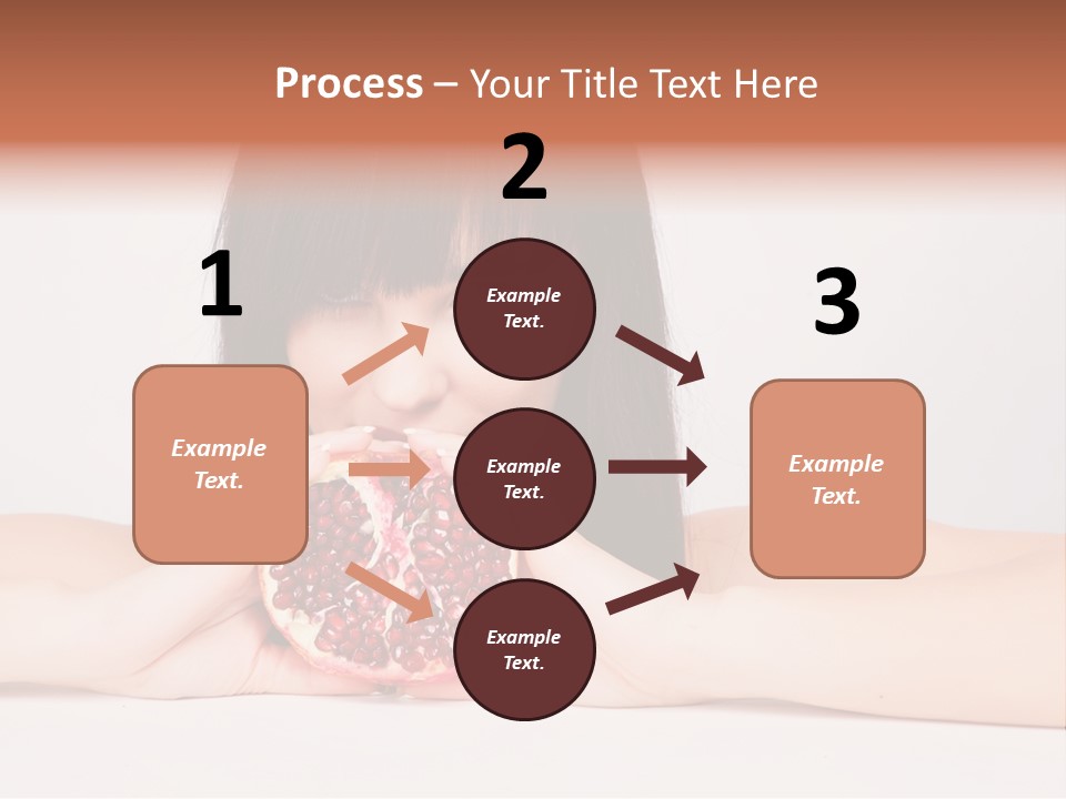 Female Hair Happy PowerPoint Template