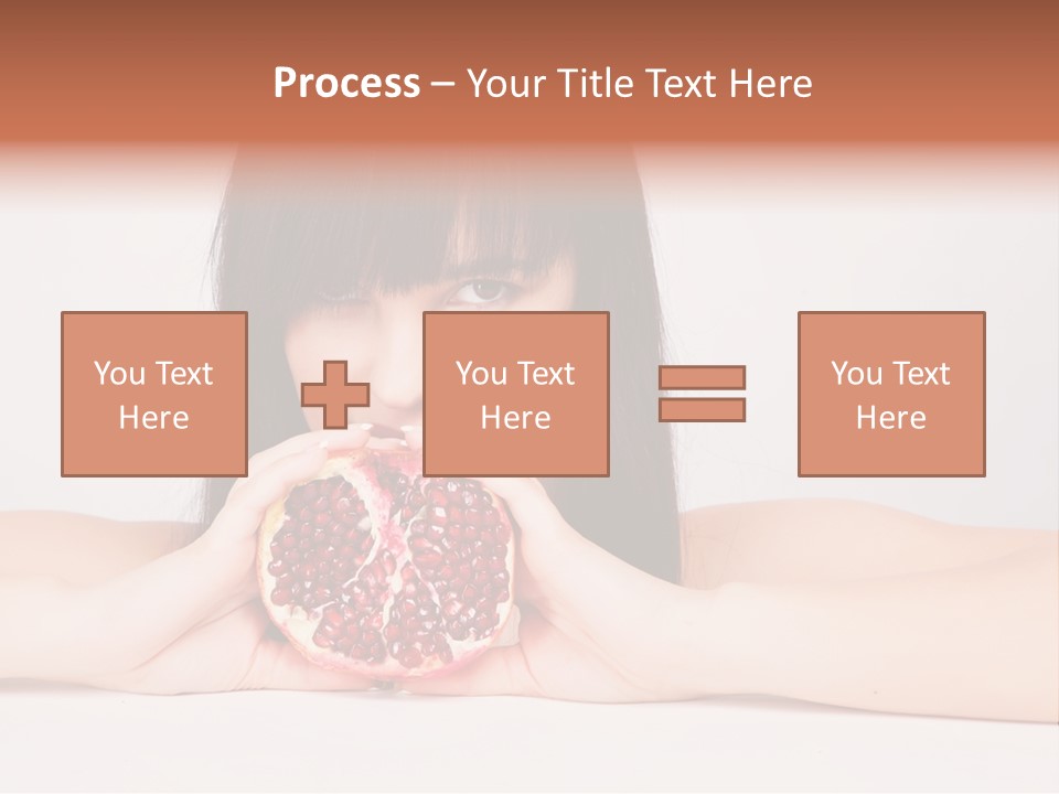 Female Hair Happy PowerPoint Template