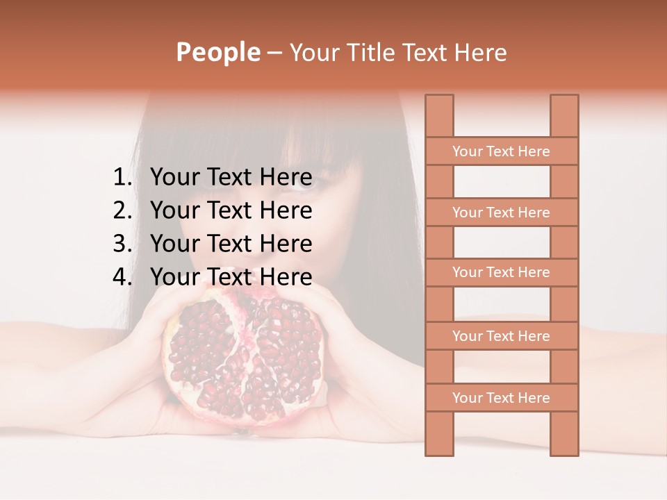 Female Hair Happy PowerPoint Template