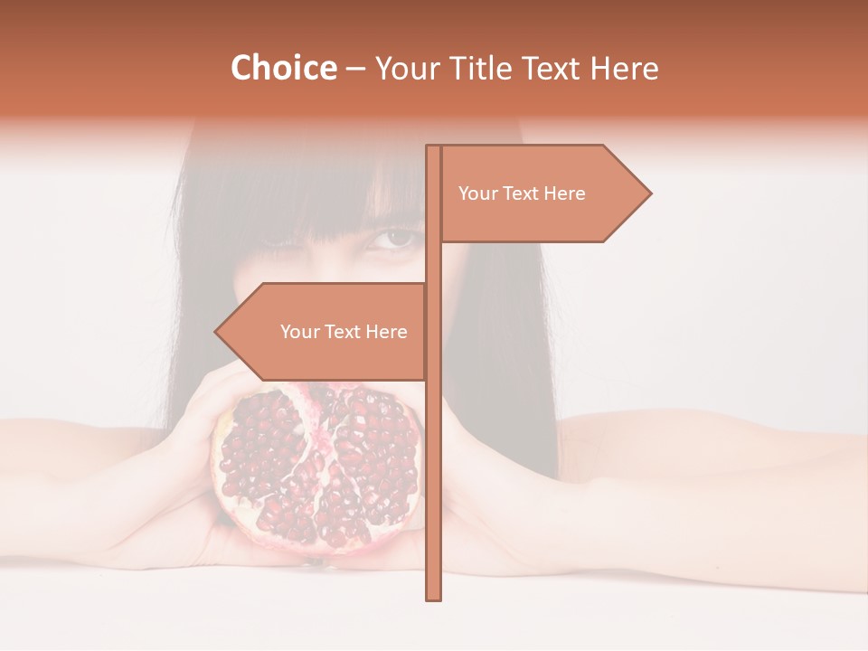 Female Hair Happy PowerPoint Template