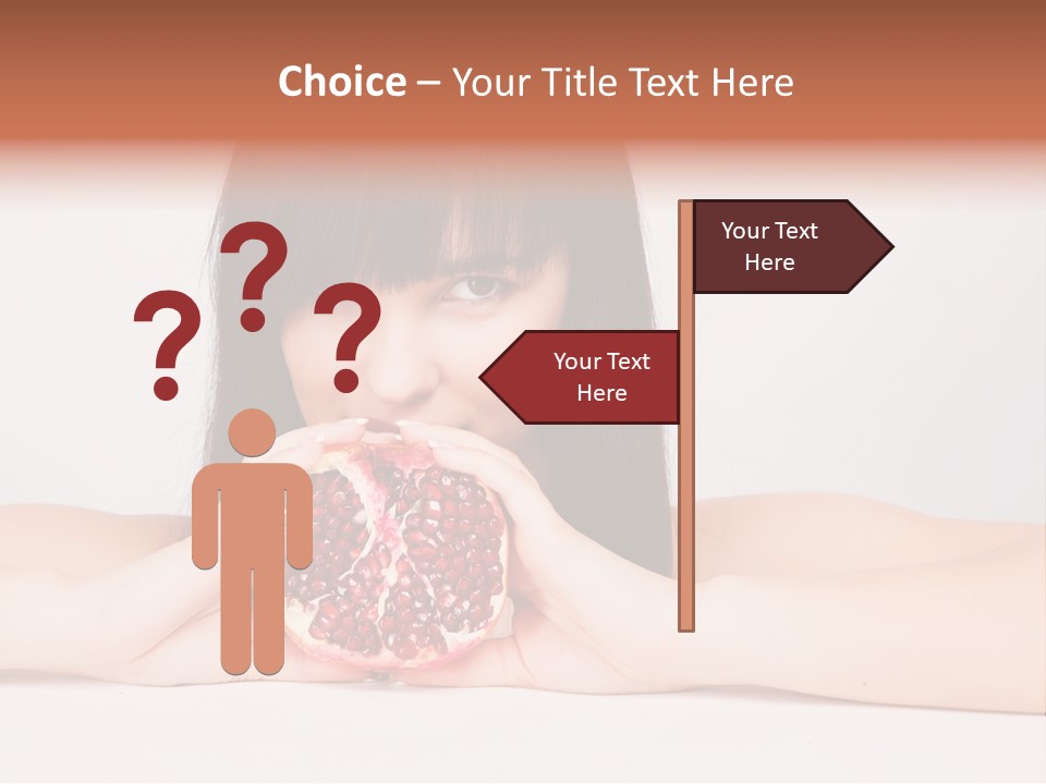 Female Hair Happy PowerPoint Template