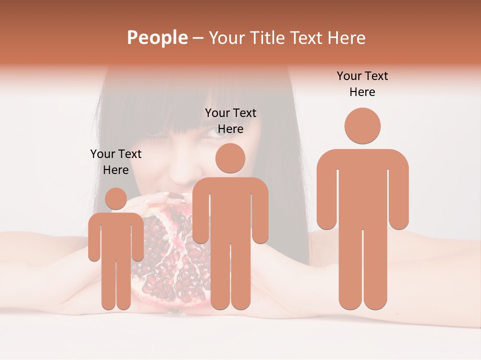 Female Hair Happy PowerPoint Template