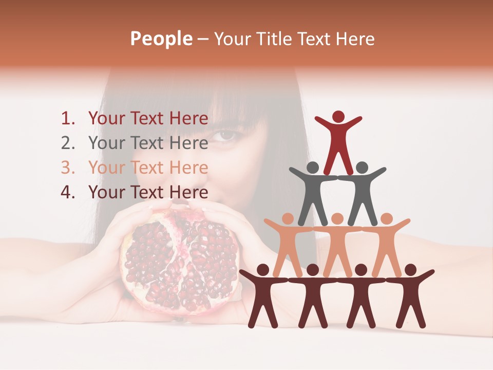 Female Hair Happy PowerPoint Template