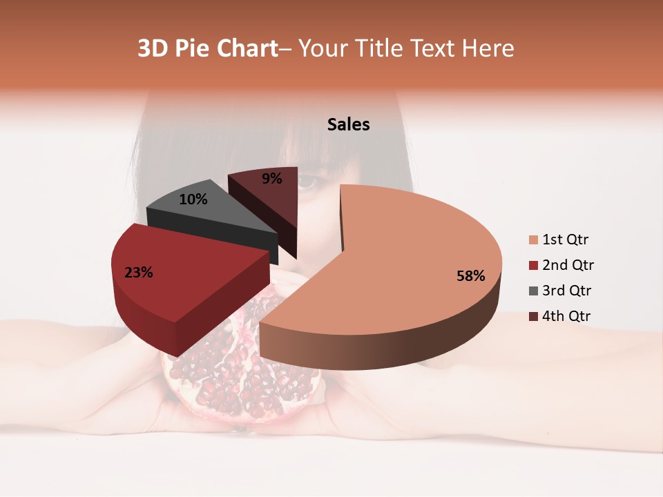 Female Hair Happy PowerPoint Template