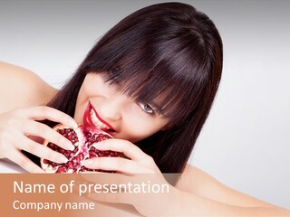 Apple Fruit Girl PowerPoint Template