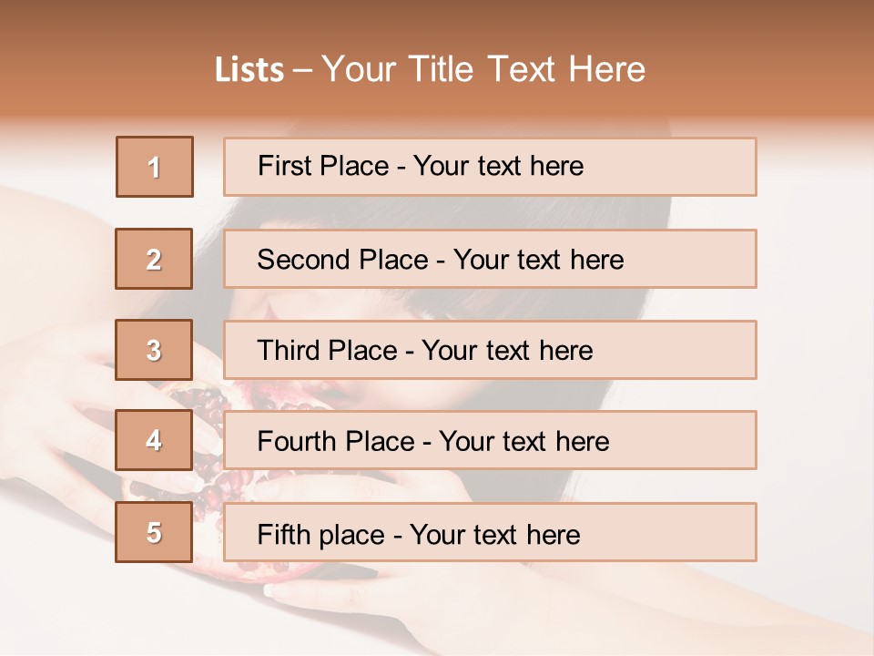 Apple Fruit Girl PowerPoint Template