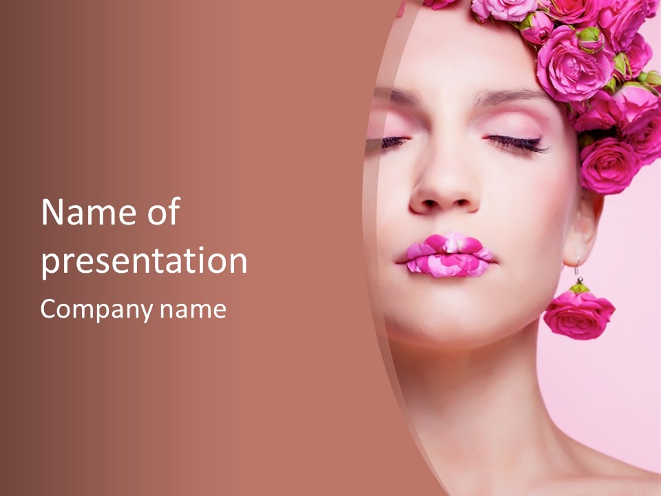 Glamorous Face Model PowerPoint Template