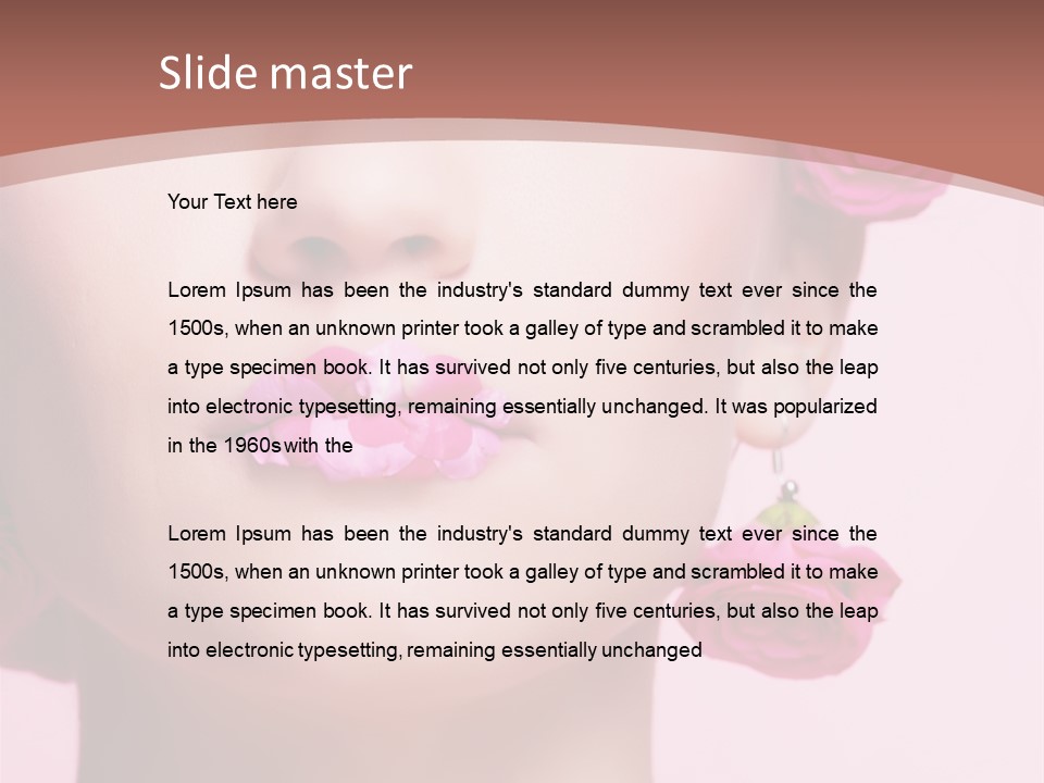 Glamorous Face Model PowerPoint Template