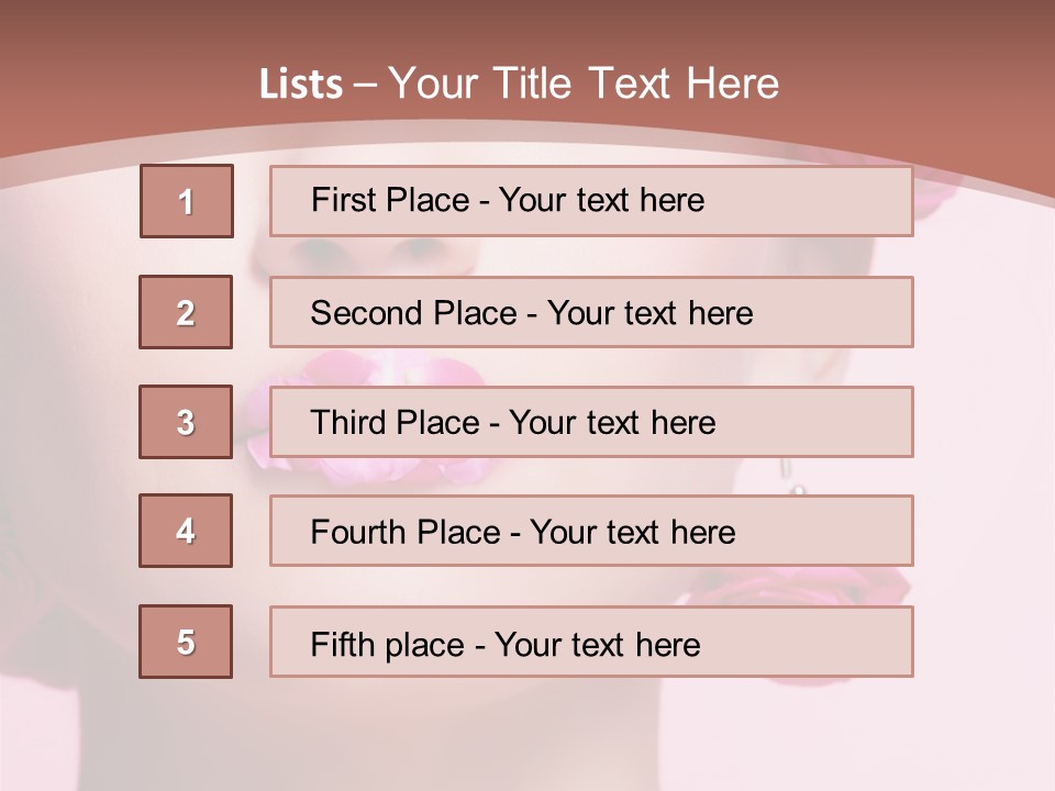 Glamorous Face Model PowerPoint Template