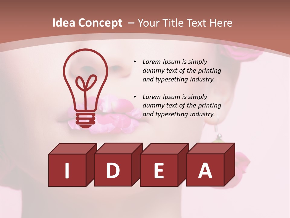 Glamorous Face Model PowerPoint Template