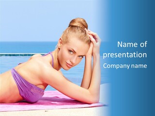 Sunshine Beautiful Laying PowerPoint Template