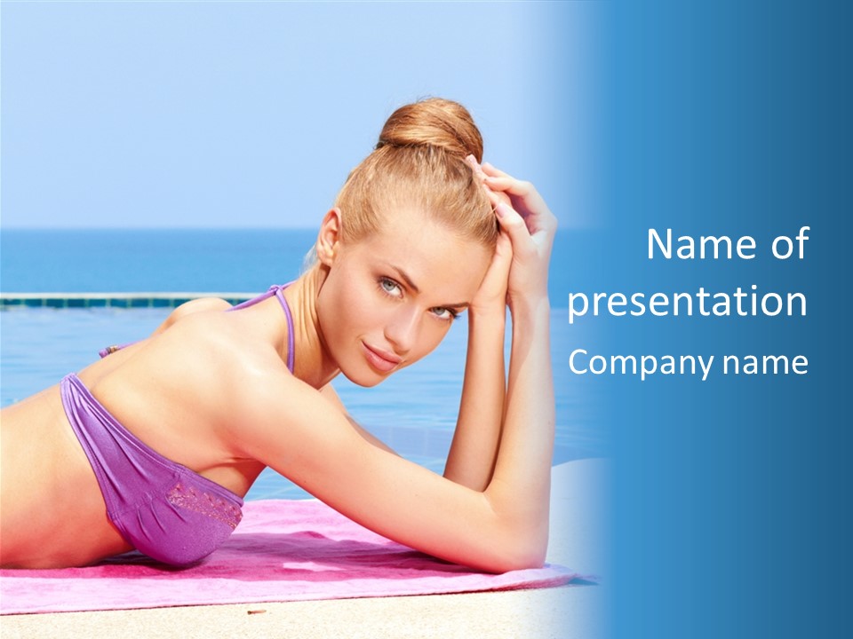 Sunshine Beautiful Laying PowerPoint Template