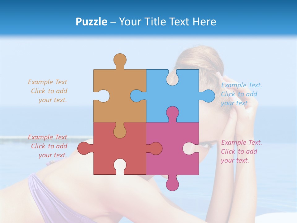 Sunshine Beautiful Laying PowerPoint Template