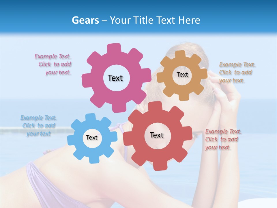 Sunshine Beautiful Laying PowerPoint Template