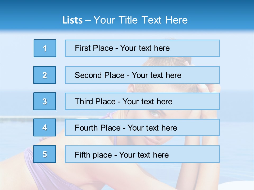 Sunshine Beautiful Laying PowerPoint Template