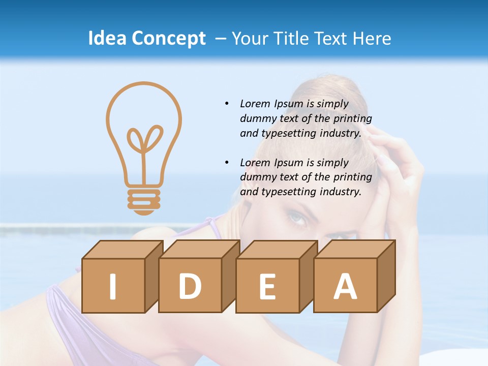 Sunshine Beautiful Laying PowerPoint Template
