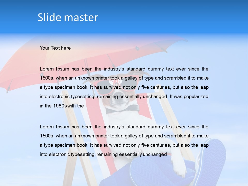 Shade Parasol Baby PowerPoint Template