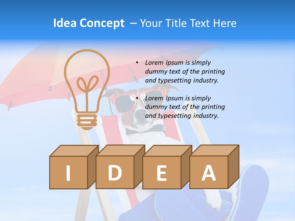 Shade Parasol Baby PowerPoint Template