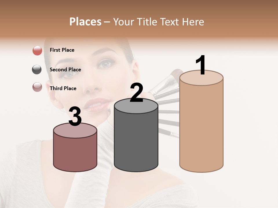 Complexion Shoulders Female PowerPoint Template
