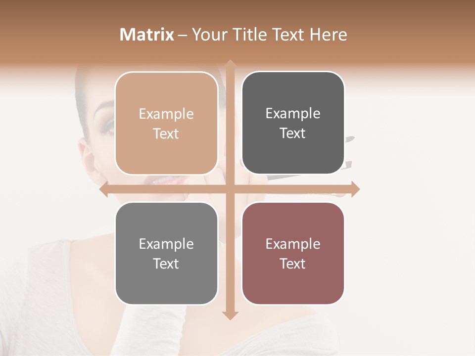 Complexion Shoulders Female PowerPoint Template