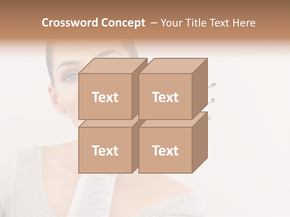 Complexion Shoulders Female PowerPoint Template