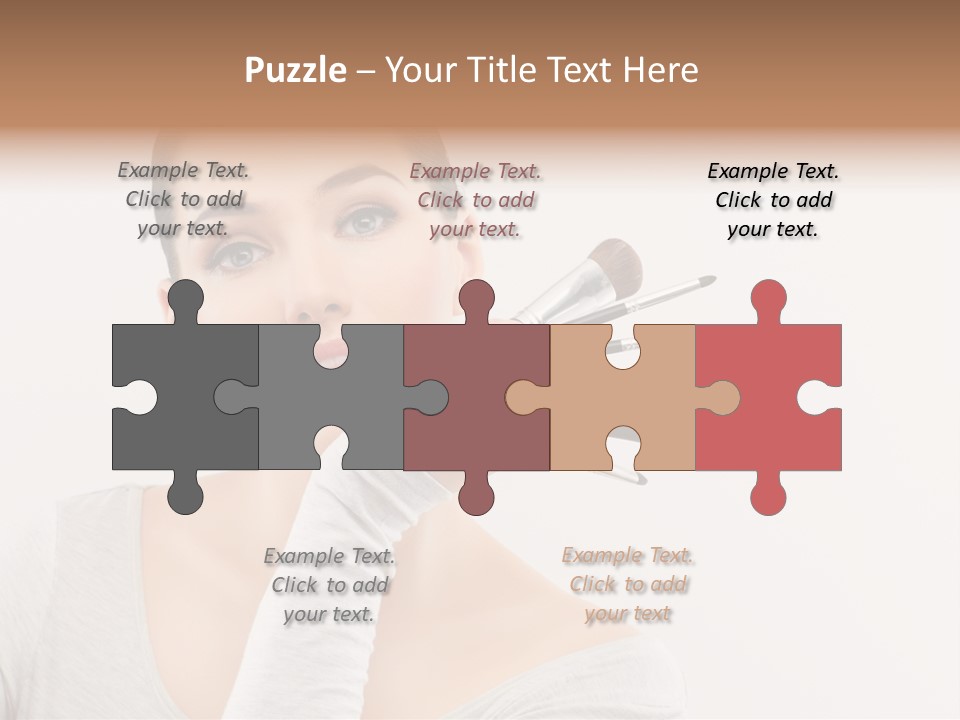 Complexion Shoulders Female PowerPoint Template