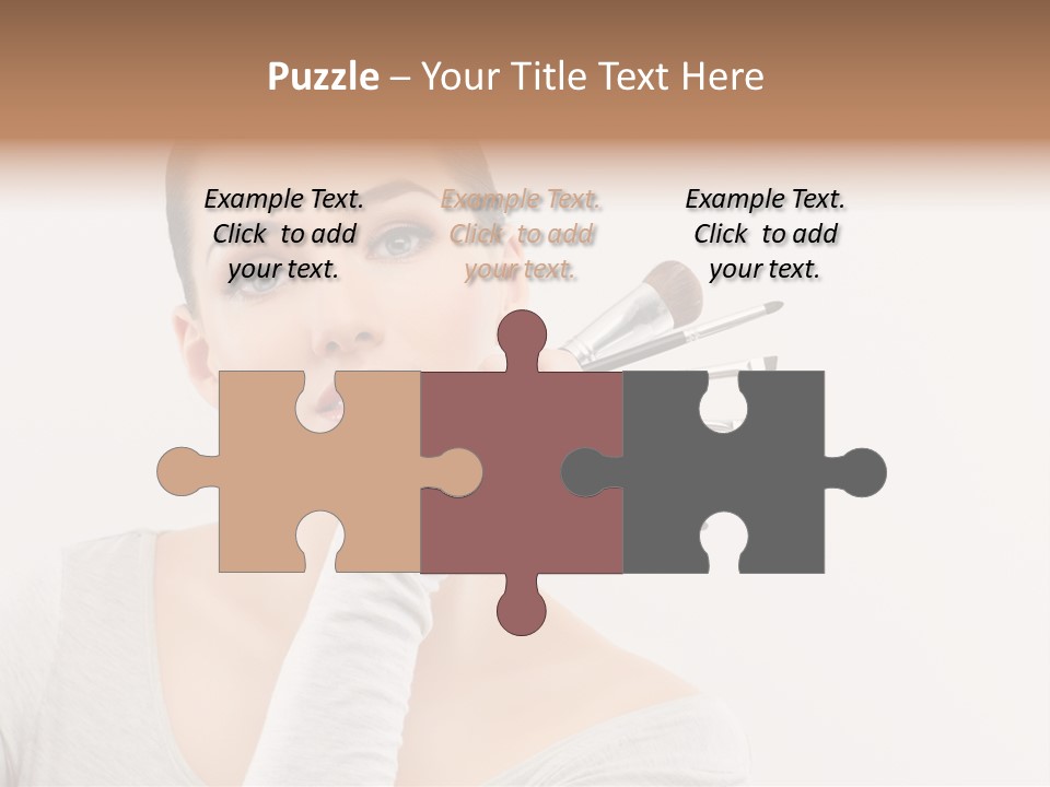 Complexion Shoulders Female PowerPoint Template