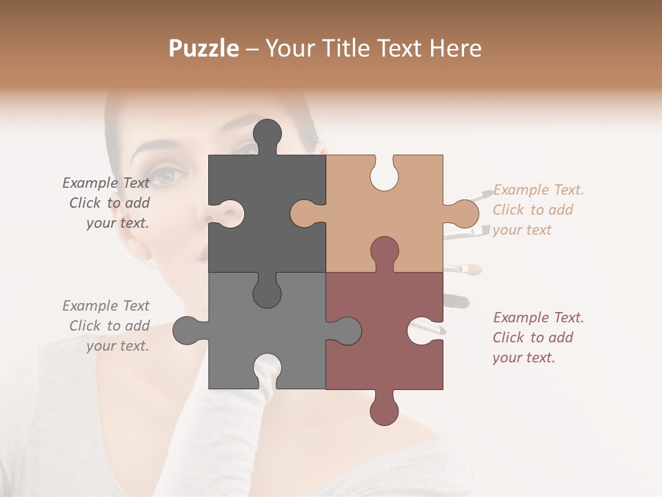 Complexion Shoulders Female PowerPoint Template