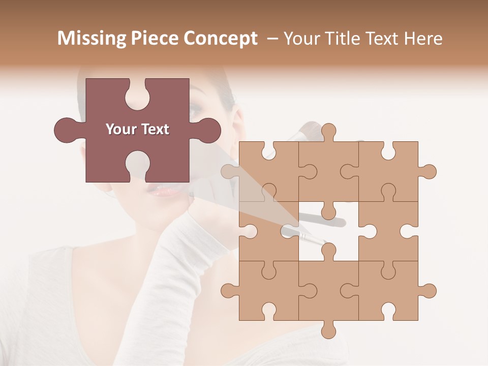 Complexion Shoulders Female PowerPoint Template