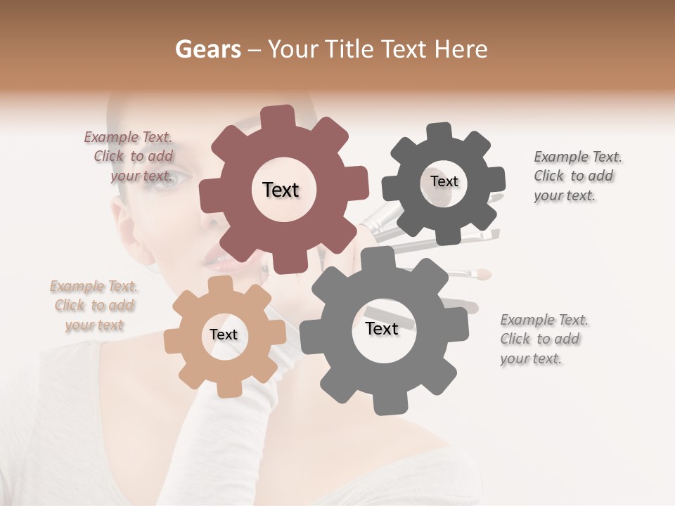 Complexion Shoulders Female PowerPoint Template