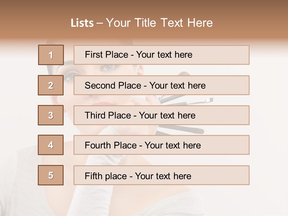 Complexion Shoulders Female PowerPoint Template