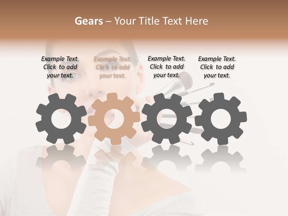 Complexion Shoulders Female PowerPoint Template