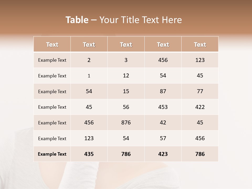 Complexion Shoulders Female PowerPoint Template