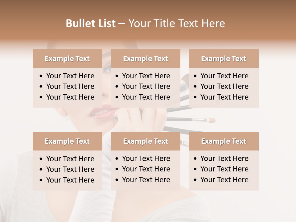 Complexion Shoulders Female PowerPoint Template