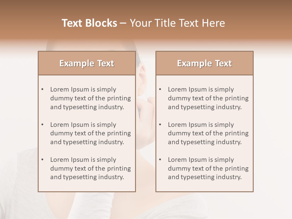Complexion Shoulders Female PowerPoint Template