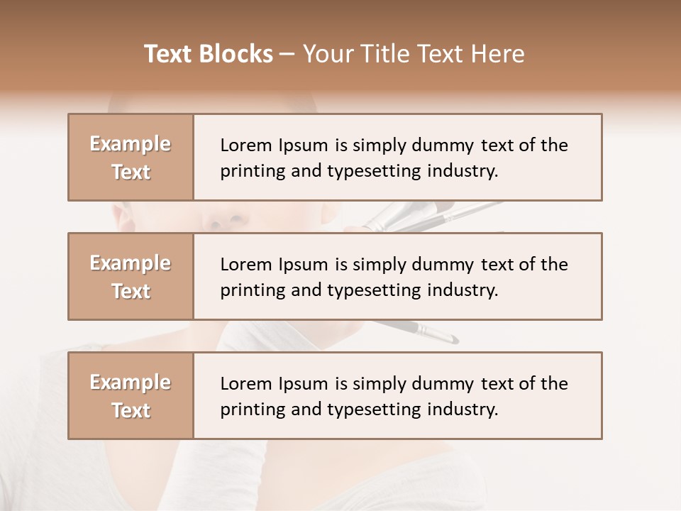 Complexion Shoulders Female PowerPoint Template