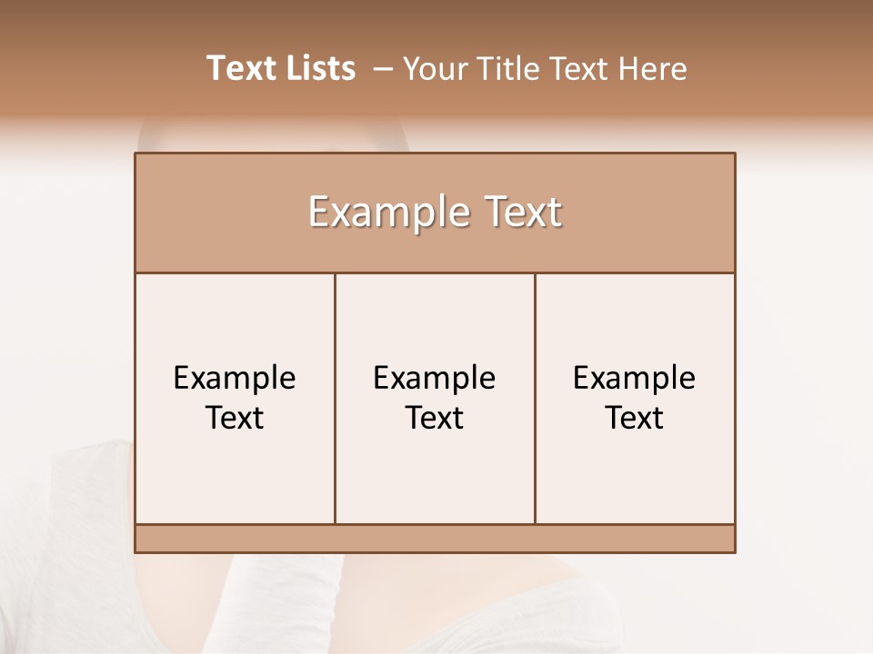 Complexion Shoulders Female PowerPoint Template
