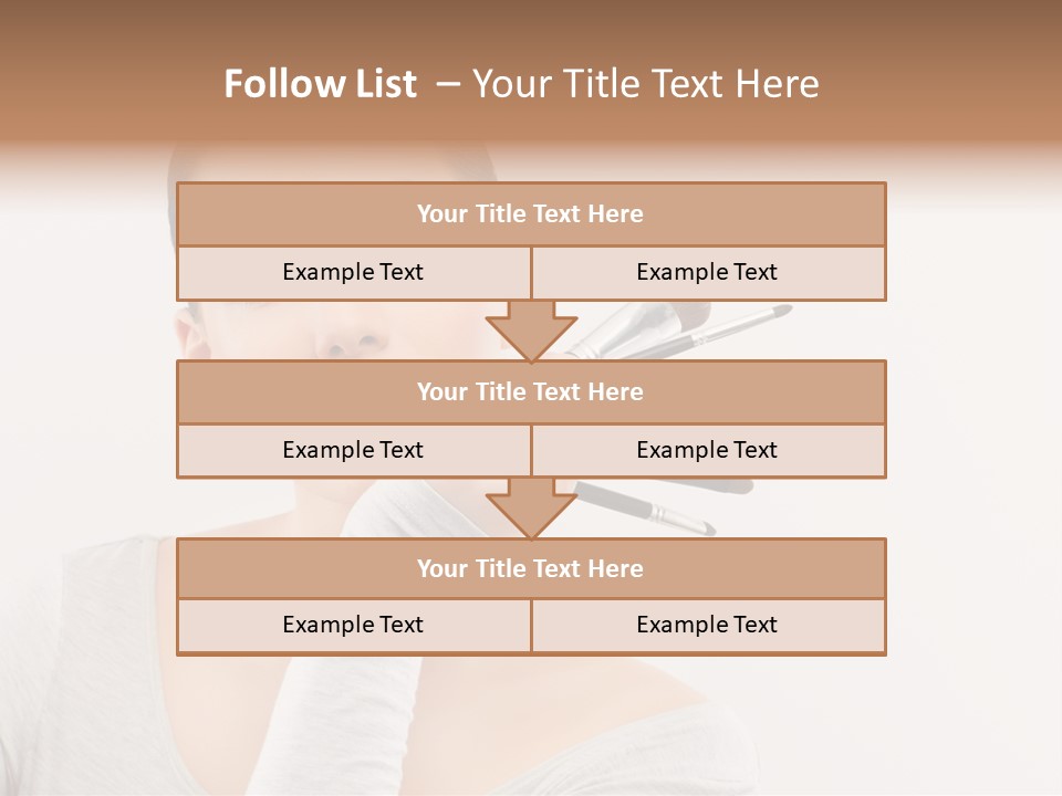 Complexion Shoulders Female PowerPoint Template