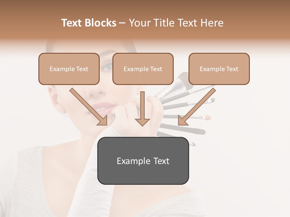 Complexion Shoulders Female PowerPoint Template