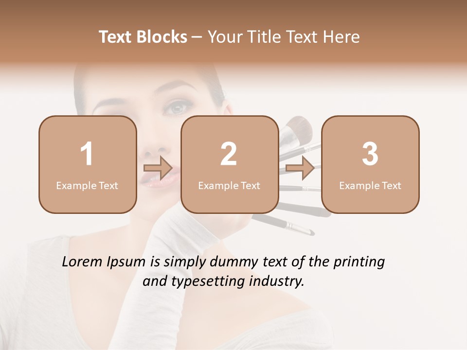 Complexion Shoulders Female PowerPoint Template