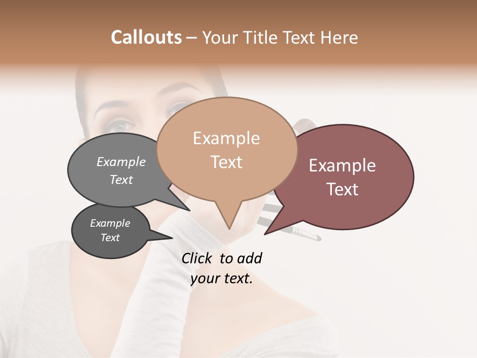 Complexion Shoulders Female PowerPoint Template