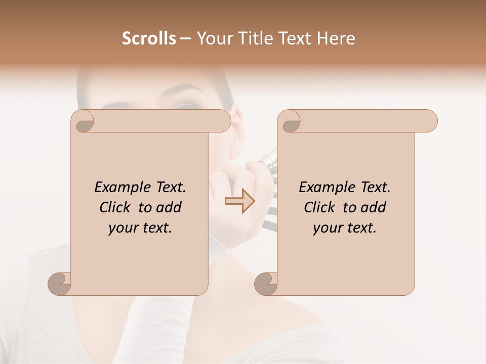 Complexion Shoulders Female PowerPoint Template