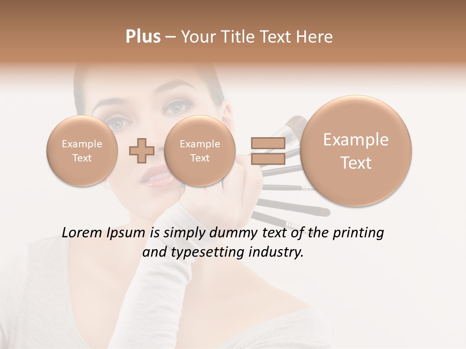 Complexion Shoulders Female PowerPoint Template