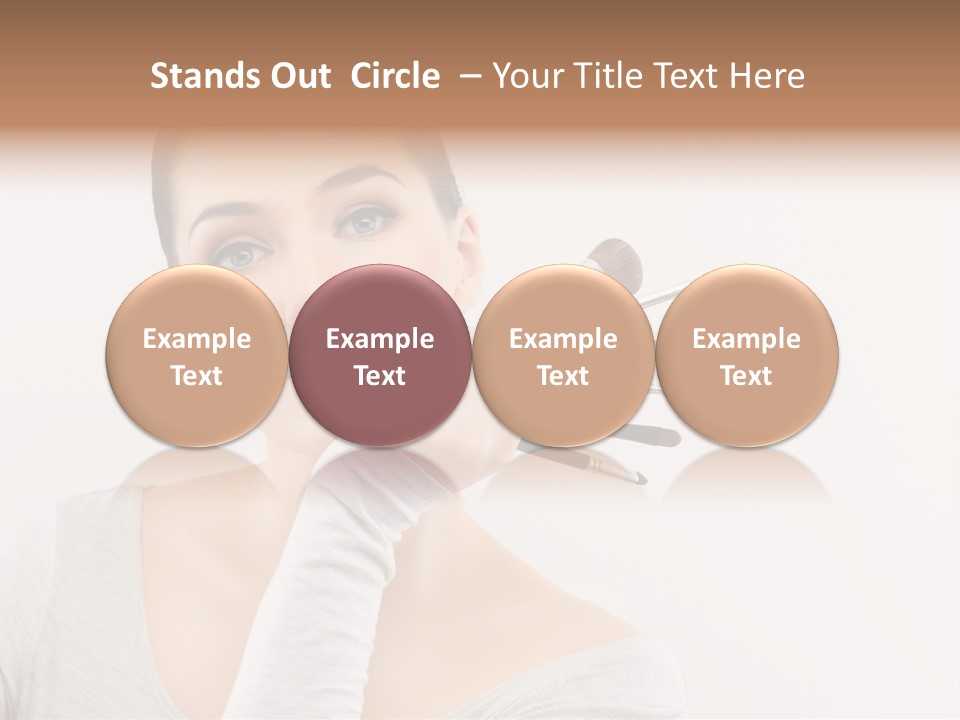 Complexion Shoulders Female PowerPoint Template