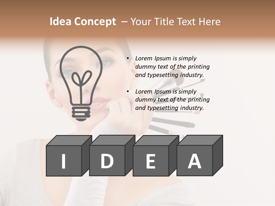 Complexion Shoulders Female PowerPoint Template